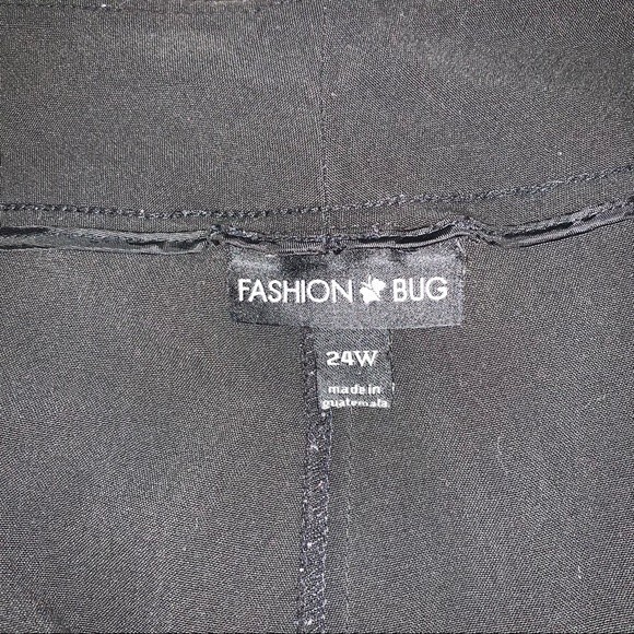 Women’s Black Pull On Trousers Slacks Business Work Dress Pants Size 24W - Picture 3 of 6